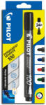 Pilot Marker permanent, varf rotund PILOT 100, 4 buc/set