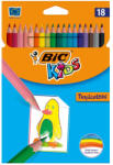 BIC Creioane colorate BIC Kids Tropicolors, 18 culori/set