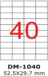 ACCENTA Etichete autocolante albe, colturi drepte, 100 coli/top, ACCENTA 40/A4 (52.5 x 29.7 mm)
