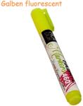 PICADOR Marker pentru textile, varf tip pensula, PICADOR galben fluorescent