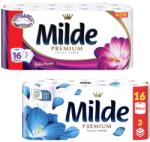 MILDE Hartie igienica parfumata MILDE Premium, 3 straturi, 16 role/set relax purple