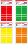 Tanex Etichete autocolante, 19x50 mm, TANEX, 70 buc/set portocaliu
