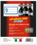 MARKIn Etichete autocolante pentru sticle vin, 37x70 mm, 60 buc/set