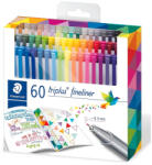 STAEDTLER Liner 0.3 mm, 60 culori/set, STAEDTLER Triplus