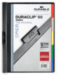 DURABLE Dosar plastic A4 cu clema pivotanta si index pentru 50 coli, DURABLE DuraClip