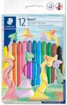 STAEDTLER Creioane colorate cerate retractabile, 12 culori/set STAEDTLER Noris Twister