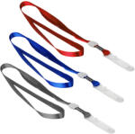 DELI Snur textil pentru ecuson 1 cm, capsa plastic, DELI 5764, 20 buc/set