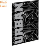 S-COOL Mapa din carton cu elastic, S-COOL Urban Premium Black Lines
