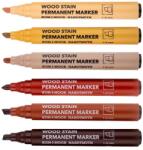 KOH-I-NOOR Markere pentru retus lemn KOH-I-NOOR Wood Stain, 6 buc/set