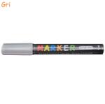 M&G Marker cu vopsea acrilica, varf rotund 2 mm, M-G gri