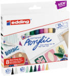 edding Set markere pictura cu vopsea acrilica EDDING Acrylic, 8 buc/cutie