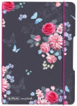 Herlitz Caiet A6 si coperta plastic HERLITZ My. Book Flex Ladylike Flowers matematica