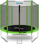 INLEA PREMIUM Jump Trambulin külső védőhálóval 250 cm - világoszöld (IN02-0008)