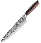 AKORA Cuțit profesioanal Chef, oțel japonez HRC 60 călire manuală, design Damasc, mâner Delux Pakka (KP-K1069-35-1)