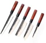 AKORA Set 5 cutite profesional seria JP, otel japonez HRC 60 calire manuala, maner Delux Pakka (KP-K1411)