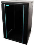 Spacer Cabinet Metalic de Podea Spacer SPCN-42U-800-BK-03 42U 600x800MM Flatpack (Dezasamblat) Usa Sticla cu Blocare Panouri Laterale Detasabile Otel 2MM Sarcina Maxima 1000KG Negru (SPCN-42U-800-BK-03)