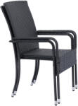 Juskys Yoro rattan székek 2 darabos - fekete (51521)