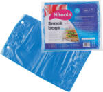 Niteola uzsonnászacskók, HDPE, 20 × 30 cm, vastagság 12 , kék, 50 db