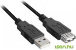 Sharkoon USB Hosszabbító Fekete 2m 4044951015412 (4044951015412)