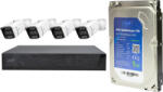 PNI Kit supraveghere video PNI House IPMAX POE 3, NVR cu 4 porturi POE cu 4 camere cu IP 3MP, de exterior si HDD PNI SafeHouse 1TB inclus (pni-imax3-1tb)