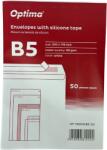 Optima Plicuri Optima Plic B5 (250x176mm), lipire siliconica, 50 buc/set, Optima - alb (OP-5900WB5-50)