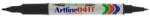 Artline Marker ARTLINE 041T, corp plastic, 2 capete, varfuri rotunde 0.4mm/1.0mm - negru (EK-041T-BK)