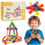 Springos Kg0050 blocuri magnetice 128 buc (KG0050) Jucarii de constructii magnetice