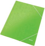 Leitz Mapa cu elastic LEITZ WOW, carton laminat, FSC, A4, 250 coli, verde (L-39820054)