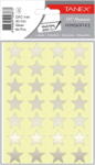 Tanex Stickere decorative, 28 buc/fila, 3 file/set, TANEX Kids - stelute - argintii (TX-OFC144)