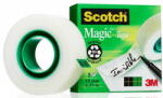 3M 3M-Scotch Banda adeziva transparent mata, invizibila la copiere, se rupe usor, 19mm x 33m, 3M - SCOTCH Magic (3M-70005242196)