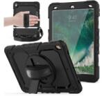Gigapack Defender műanyag telefonvédő (ütésállóság, kitámasztó, 360° + kézpánt) FEKETE Apple IPAD Pro 10.5 (2017) / IPAD Air 2019 (Air 3) (GP-19874)
