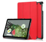 Gigapack Tok álló, bőr hatású (FLIP, oldalra nyíló, TRIFOLD, asztali tartó) PIROS Google Pixel Tablet ' csomagolás' (GP-146605) (GP-146605)
