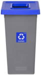 Plafor Cos plastic reciclare selectiva, capacitate 75l, PLAFOR Fit - gri cu capac albastru - hartie (PL-723-03) Cos de gunoi