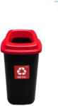 Plafor Cos plastic reciclare selectiva, capacitate 45l, PLAFOR Sort - negru cu capac rosu - metal (PL-680-04) Cos de gunoi