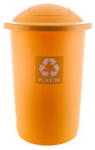 Plafor Cos plastic reciclare selectiva, capacitate 50l, PLAFOR Top - galben cu capac galben - plastic (PL-651-01) Cos de gunoi
