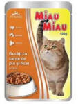 MIAU MIAU Nedves Macskaeledel 100g Csirke & Máj