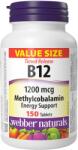 Webber Naturals Vitamin B12, 1200 mcg, 150 tablete, Webber Naturals