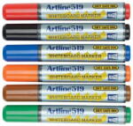 Artline Marker pentru tabla de scris ARTLINE 519 - Dry safe ink 48h, varf tesit 2.0-5.0mm, 6 culori/set (EK-519/6W)
