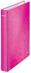 Leitz Caiet mecanic LEITZ WOW, carton laminat, partial reciclat, FSC, A4, mecanism 2DR, inel 25mm, roz (L-42410023)