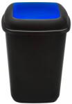 Plafor Cos plastic reciclare selectiva, capacitate 90l, PLAFOR Quatro - negru cu capac albastru - hartie (PL-707-02) - forit