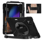 Gigapack Defender műanyag telefonvédő (ütésállóság, kitámasztó, 360° + kézpánt) FEKETE Xiaomi Pad 7 Pro / Pad 7 'Gigapack csomagolás' (GP-168137) (GP-168137)