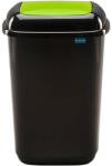 Plafor Cos plastic reciclare selectiva, capacitate 45l, PLAFOR Quatro - negru cu capac verde - sticla (PL-659-01) Cos de gunoi
