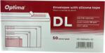Optima Plicuri Optima Plic DL (110x220mm), lipire siliconica, 50 buc/set, Optima - alb (OP-5900WDL-50)