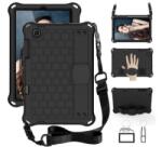 Gigapack Defender szilikon telefonvédő (ütésállóság, kitámasztó, méhsejt + kézpánt, vállpánt) FEKETE SamsungGalaxy Tab S6 Lite 10.4 LTE (GP-99493) - aqua