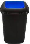 Plafor Cos plastic reciclare selectiva, capacitate 28l, PLAFOR Quatro - negru cu capac albastru - hartie (PL-658-02) - forit