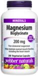 Webber Naturals Magnesium Bisglycinate, 200 mg, 300 capsule, Webber Naturals