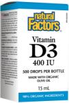 Natural Factors VItamin D3, 400 IU, 15 ml, Natural Factors