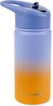 Skip Hop Skip Hop Rozsdamentes Acél Kulacs Szívószállal Wander - Ombre Blue, 450 ml