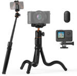 K&F Concept 4in1 Flexibilis Tripod/ Okostelefon Állvány/ Selfie Stick - 60cm - fizz