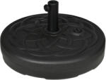 Outsunny Napernyőtalp Ø38/48 mm-es oszlopokhoz, 25 kg vízzel vagy 35 kg homokkal tölthető, Ø56x30, 5 cm, fekete